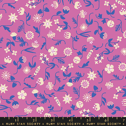 Salutations Florals in Heliotrope RS1095 14 - Ruby Star Society Sold by the Half Yard